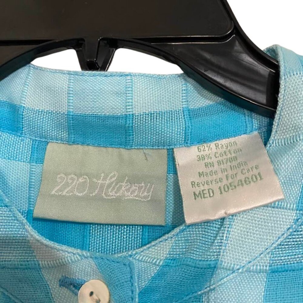 2 for $15 NWT 220 Hickory Lightweight Long Sleeve Button Down Shirt Size Medium - Picture 10 of 13